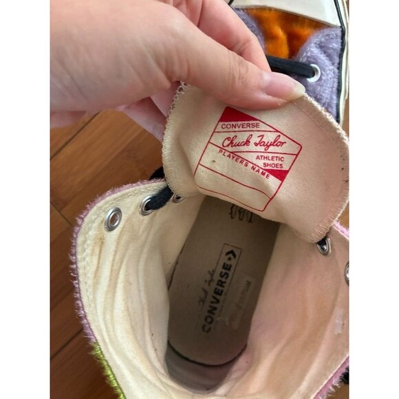 Converse Chuck 70 Hi 'Multicolor Fur' 163785C Shoes Men's 10.5 Women's 12.5 - Picture 5 of 6